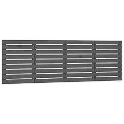 vidaXL Tête de lit murale Gris 166x3x63 cm Bois massif de pin