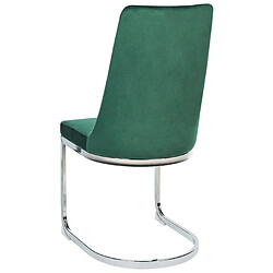 Beliani Chaise de salle à manger Chaise en porte-à-faux ALTOONA Set de 2 Velours Vert émeraude pas cher