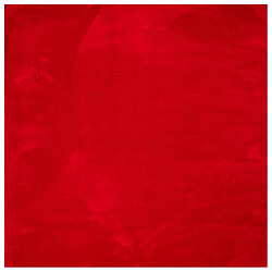 vidaXL Tapis HUARTE à poils courts doux et lavable rouge 200x200 cm