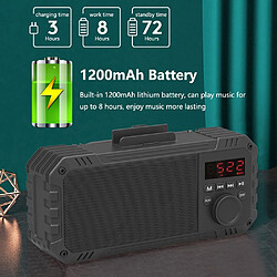 Universal Puissant haut-parleur Bluetooth Colonne de basse sans fil Haut-parleur portable extérieur Support FM/AM Radio Subwoofer Haut-parleur USB pour téléphone mobile | (noir)