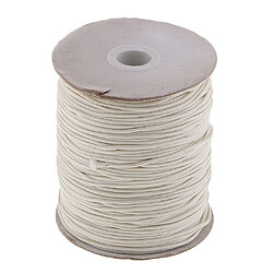 Fil de cordon de coton ciré 170m / roll perles chaîne bijoux diy 1.5mm beige