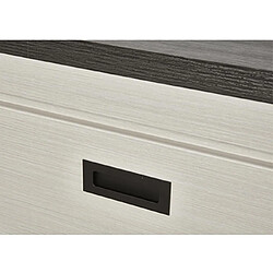 Acheter Mes Commode 3 tiroirs 86x45,5x82 cm décor bois blanc et noir