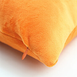 Avis 45x45cm Solide Coussin De Velours Couvercle Canapé Décoration De Voiture Cas De Coussin D'orange