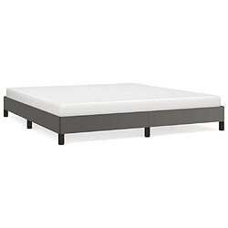 vidaXL Cadre de lit sans matelas gris 160x200 cm similicuir