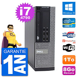 PC Dell 9020 SFF Intel Core i7-4790 RAM 8Go Disque Dur 1To Windows 10 Wifi - Occasion