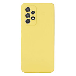 Coque en silicone anti-rayures avec sangle jaune pour votre Samsung Galaxy A33 5G