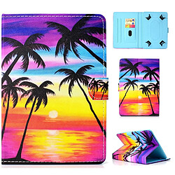 Etui en PU universel 10 pouces de charme en bord de mer pour votre Apple iPad 9.7/LG G Pad III etc