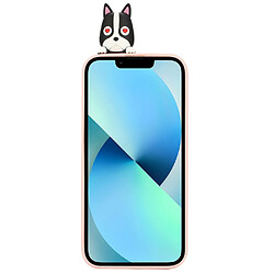 Coque en silicone flexible, motif de dessin animé en 3D, anti-chute pour votre iPhone 14 - chien mignon