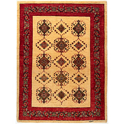 Vidal Tapis de laine 225x167 rouge Kashkuli