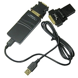 Acheter Wewoo Adaptateur noir USB 2.0 vers VGA, DVI, HDMI, Résolution: 1920 * 1080