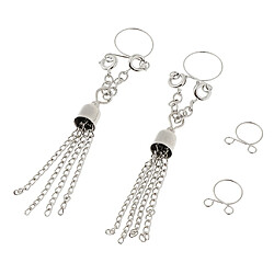 1 paire pince non piercing clip sur mamelon anneau bijoux de corps pompon