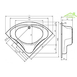 Avis Baignoire d'angle acrylique RIHO NEO 140x140 cm
