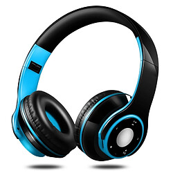 Wewoo Casque sans fil Bluetooth 4.0 + EDR sur l'oreille Carte TF Radio FM Stéréo avec micro (Bleu)