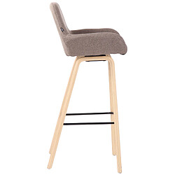 Avis Non Tabouret de bar Newnan en tissu 4 pieds structure naturel (chêne)