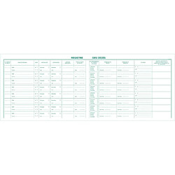 Exacompta 4442E Registre DES DECES 24 x 32 cm 100 pages format horizontal