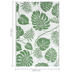 vidaXL Tapis d'extérieur Vert 160x230 cm PP pas cher