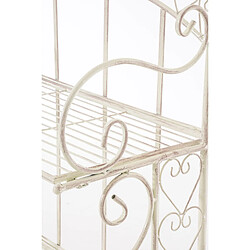 Decoshop26 Etagère de rangement design rustique piable 153x61 cm en métal crème vieilli 10_0003719 pas cher