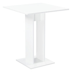 Table à Manger Carrée Lindesnes 65 x 65 x 78 cm Blanc Brillant [en.casa]