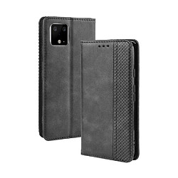 Wewoo Housse Coque Étui en cuir à boucle magnétique avec rétro pour Crazy Horse Texture horizontale Google Pixel 4avec porte-carte et fentes cartes et cadre photo Noir