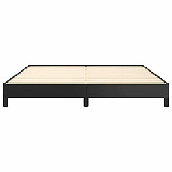 Maison Chic Lit adulte - Lit simple Cadre de lit,Structure du lit Contemporain Noir 160x200 cm Similicuir -MN95751 pas cher