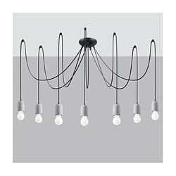 Luminaire Center Suspension Neso PVC,Béton Noir