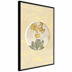 Paris Prix Affiche Murale Encadrée Flowers and Marble 20 x 30 cm Noir