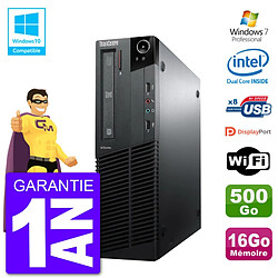 PC Lenovo ThinkCentre M82 SFF G640 RAM 16Go Disque Dur 500Go Graveur DVD Wifi W7 - Occasion