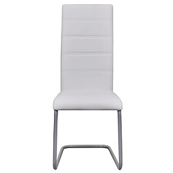 Avis Decoshop26 Lot de 2 chaises de salle à manger cuisine cantilever design moderne synthétique blanc CDS020302