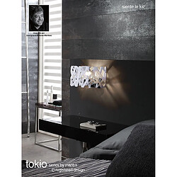 Avis Luminaire Center Lampadaire Tokio 4 Ampoules G9, noir brillant/chrome poli