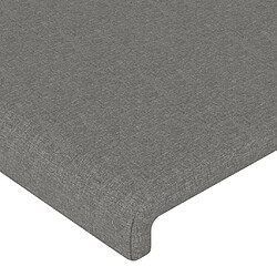 Acheter vidaXL Tête de lit avec oreilles Gris foncé 203x16x78/88 cm Tissu