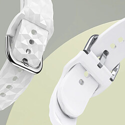 Avizar Bracelet pour Galaxy Watch 5 / 5 Pro / 4 Silicone Texturé Losange Blanc pas cher