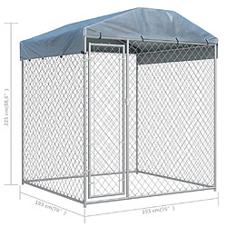 Acheter vidaXL Chenil d'extérieur avec toit pour chiens 193x193x225 cm