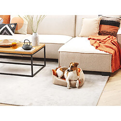 Beliani Lit pour animal IZMIR Velours Orange Beige