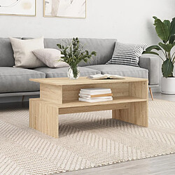 vidaXL Table basse chêne sonoma 90x55x42,5 cm bois d'ingénierie