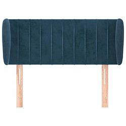 Avis Maison Chic Tête de lit scandinave avec oreilles,meuble de chambre Bleu foncé 93x23x78/88 cm Velours -MN66355