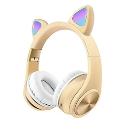 Yonis Casque Audio Oreilles De Chat Bluetooth Rose