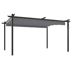 Maison Chic Tonnelle | Pergola de jardin avec toit rétractable 4x3 m Anthracite -GKD52221