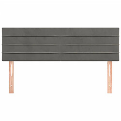 Avis Maison Chic Lot de 2 Têtes de lit design pour chambre - Décoration de lit Gris foncé 72x5x78/88 cm Velours -MN15980