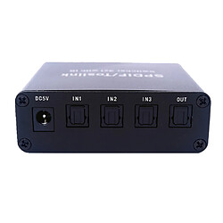 3 en 1 Commutateur Audio Optique Numérique SPDIF / TosLink avec Telecommande Prise EU