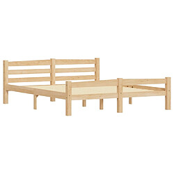 Avis Maison Chic Lit adulte - Lit simple Cadre de lit,Structure du lit Contemporain Bois de pin massif 160x200 cm -MN21368