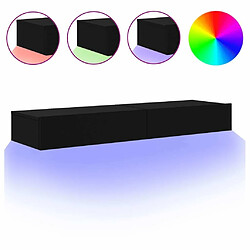 Maison Chic Meubles TV avec éclairage LED 2 pcs noir 60x35x15,5 cm -MN79213