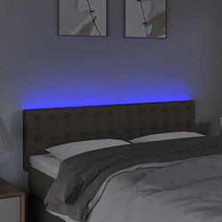 Avis Maison Chic Tête de lit scandinave à LED,meuble de chambre Taupe 144x5x78/88 cm Tissu -MN12679