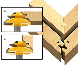 Acheter Wewoo Outil 1/2 x 1-3 / 8 Queue Menuiserie 45 Degrés Engagement Tenon Lame À Angle Droit Accessoires Couteau Outils À Bois