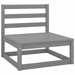 Maison Chic Salon de jardin 2 pcs avec coussins - Table et chaises d'extérieur - Mobilier/Meubles de jardin Moderne Gris Bois de pin massif -MN54029