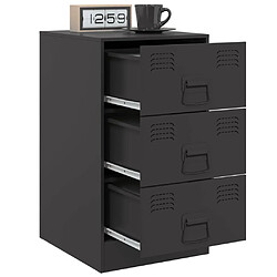 Acheter vidaXL Table de chevet noir 34,5x39x62 cm acier