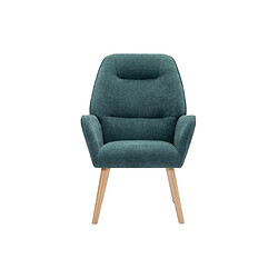 Avis Vente-Unique Fauteuil en tissu bleu canard OSIMO