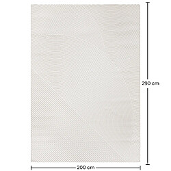 Acheter ICONIK INTERIOR Grand Tapis Design Contemporain et Moderne - Beige (290x200 cm) - Amara Beige