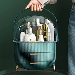 Universal Boîte de rangement de cosmétiques de grande capacité imperméable à l'eau et à la poussière toilette bureau beauté maquillage tissu protéine soin tiroir de rangement