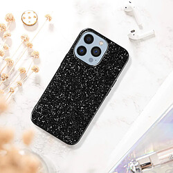 Acheter Avizar Coque iPhone 13 Pro Max Design Paillettes Rigide Finition Relief Noir