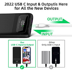 SANAG Power Bank 10000Mah 22.5W Usb C Haute Vitesse 3A Sortie Portable Charge Rapide Pd3.0 Et Qc4.0 Batterie Pour Iphone Samsung Oppo One Plus Xiaomi Ipad Etc. (Noir-1) pas cher